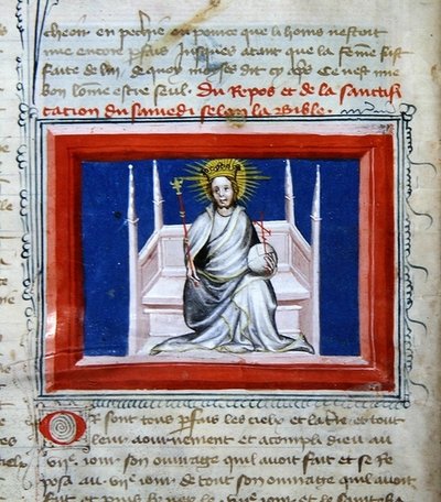 Ms 314 Dieu en majesté, de la Bible des Grands Augustins - French School