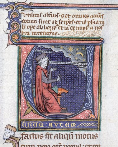 Ms 3469 Illumination de la Physique par Aristote (384-322 av. J.-C.) - French School