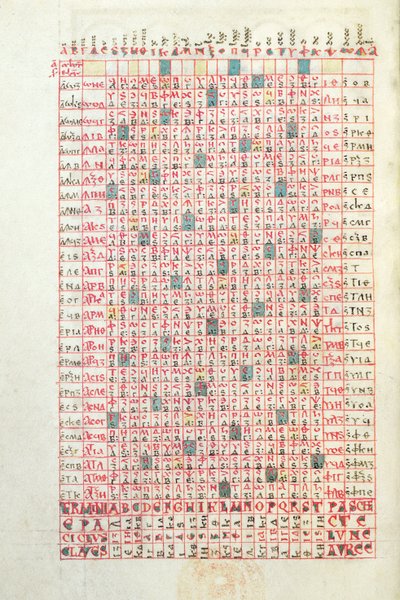 Ms 364 Un Calendrier Perpétuel, du Bréviaire de Mont-Cassin, fin du 11e ou début du 12e siècle - French School