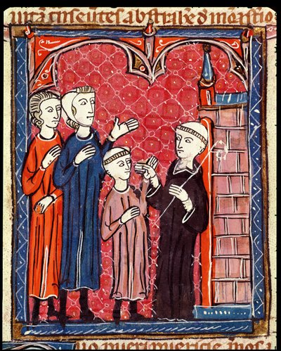 Un enfant amené à un monastère par ses parents, des Décrets de Gratien - French School
