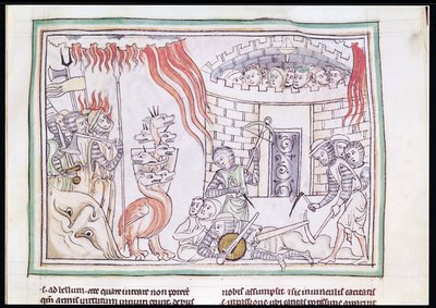 Ms 422 Fol.95r Le Feu Céleste Détruisant l
