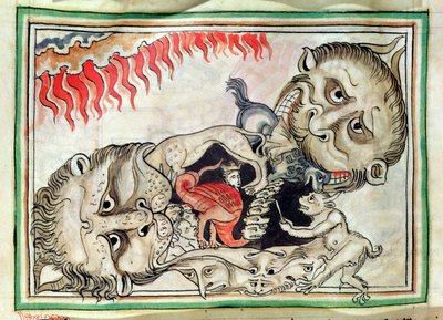 Ms 422 f.95v Enfer - French School