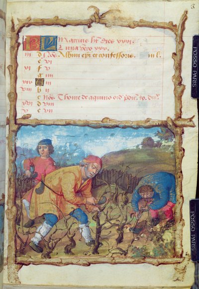 Le Mois de Mars : Taille des vignes, d