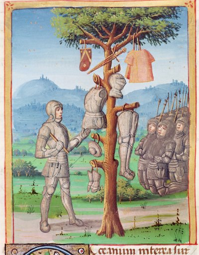 Ms 493 fol.193v Énée suspend l