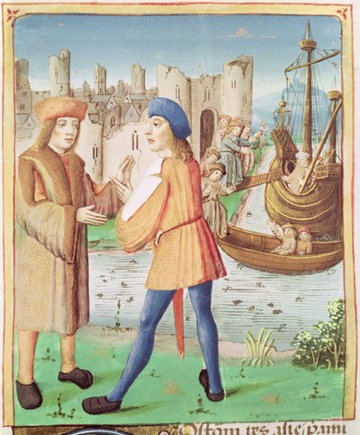Ms 493 fol.87 Le départ d