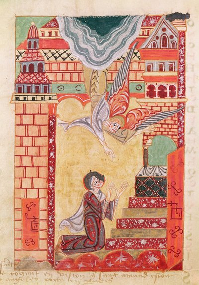 Ms 501 Vision de Sainte Aldegonde de Maubeuge, de La Vie et les Miracles de Saint Amand - French School