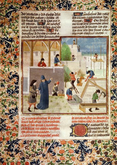 Ms 5064 fol.2v Construction d