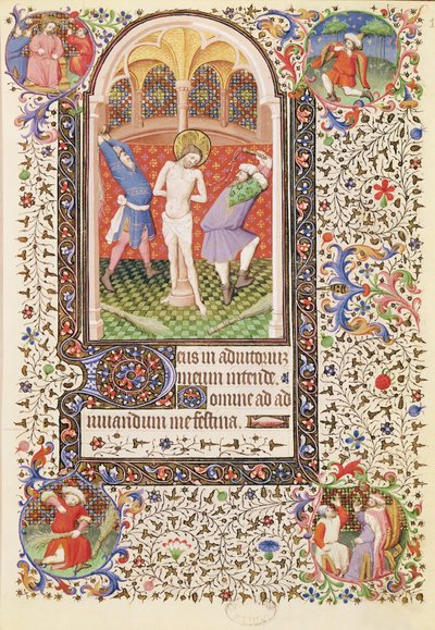 Ms 547 fol.13 Flagellation, d
