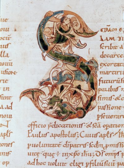 Ms 67 fol.195 Initiale historiée 