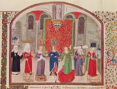 Ms 927 Fol.17v Vertus théologales et cardinales, de l