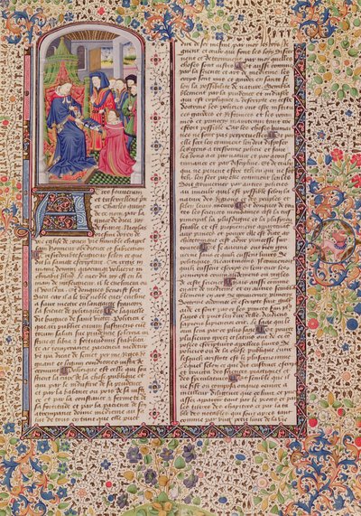 Ms 927 Fol.186 Présentation de La Politique au roi, de l
