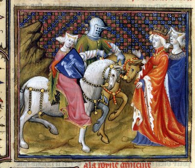 Ms Fr. 120 La Dame du Lac rencontrant Guenièvre, de L