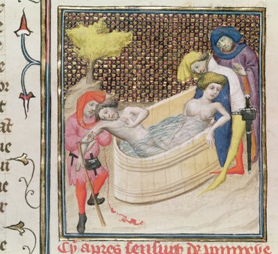 Paulina Mourant Avec Sénèque, de De Claris Mulieribus, par Giovanni Boccaccio (1313-75) - French School