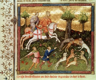 Ms Fr 616 fol.101 Chiens attaquant un léopard, d