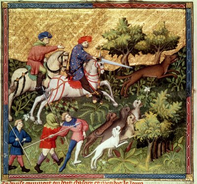 Ms Fr 616 fol.96v Chasse au loup, d