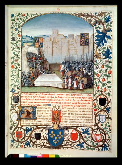 Les armées bourguignonne et anglaise, des Anciennes Chroniques d