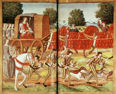 Ms Fr 874 f.31v Une chasse, illustration des Épîtres d