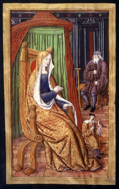 Ms. Fr. 874 fol. 8 v Une femme noble, des Épîtres d