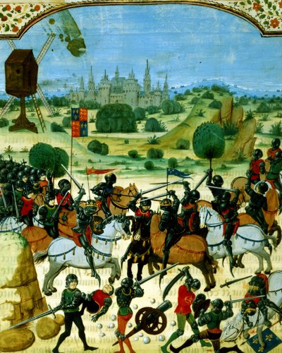 Ms Fr 87 f.117 Bataille de Crécy, 26 août - French School