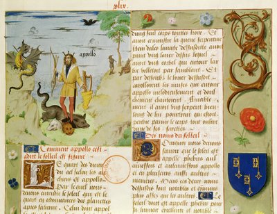 Apollon tuant Python, du Livre des Échecs d