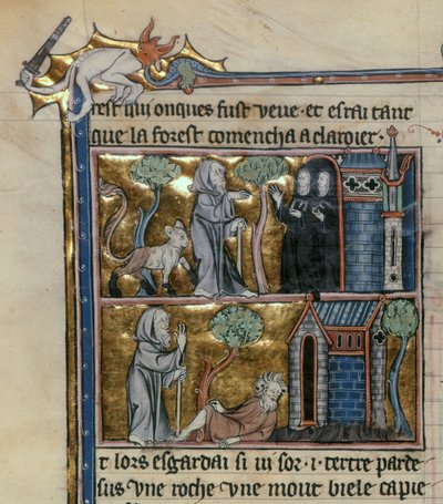 Ms Fr 95 f.4v Ermite et bête, de l