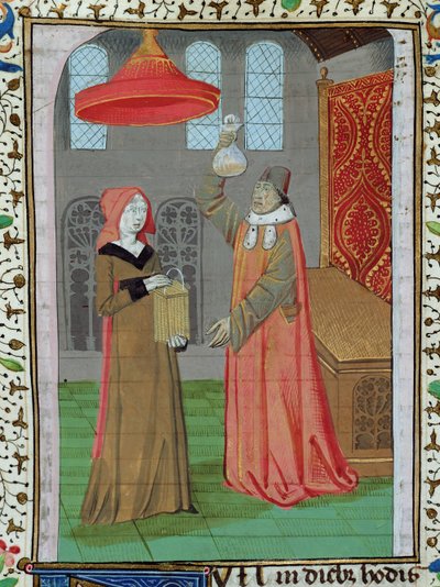 Ms H 7 fol.164r Un médecin examinant l