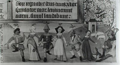Ms Lat 1173 f.20 Danse Pastorale, des Heures de Charles d