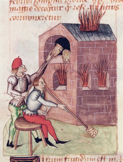 Souffleurs de verre, du Tractatus de Herbis de Dioscoride - French School