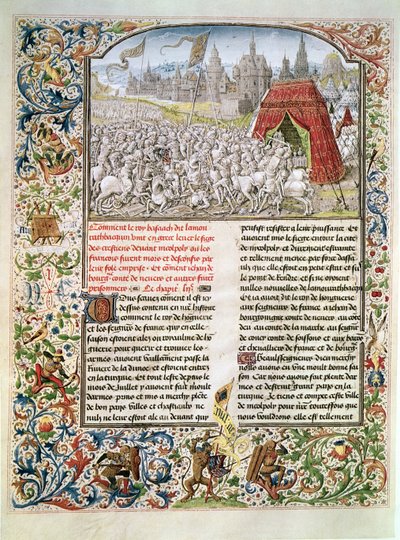 Ms t.4 fol.230 Bataille de Nicopolis en 1396, fac-similé du manuscrit de Breslau, des Chroniques de Froissart, 1472 - French School