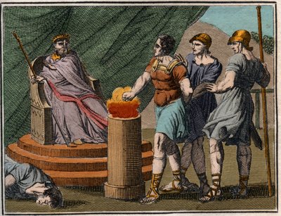 Mucius Scaevola devant Porsenna - French School