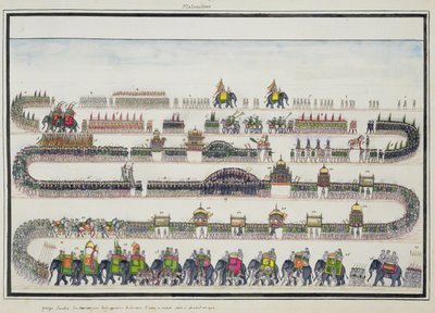 Cérémonie de Muharram, Faizabad, 1772 de l