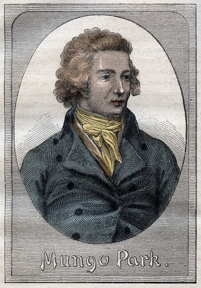 Mungo Park, explorateur écossais - Portrait de Mungo Park (1771-1806), explorateur écossais - illustration de « Les grands marins du XVIIIe siècle » - French School