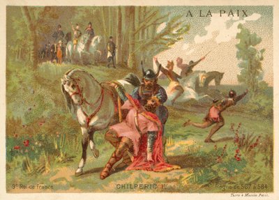 Meurtre de Chilpéric Ier, roi franc de Neustrie, 584 - French School