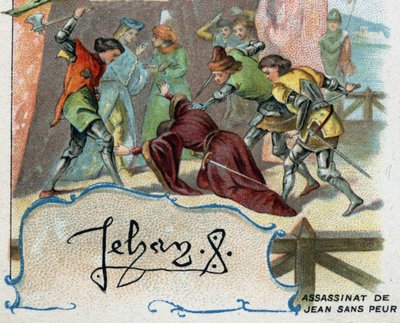 Meurtre de Jean sans Peur par un partisan du dauphin anglais, le futur Charles VII - French School