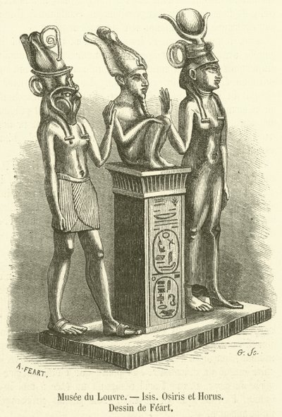 Musée du Louvre, Isis, Osiris et Horus - French School