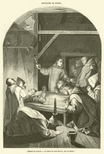 Musee du Louvre, La Mort de saint Bruno - French School