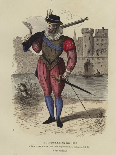 Mousquetaire du règne de Henri III de France, 1586 - French School