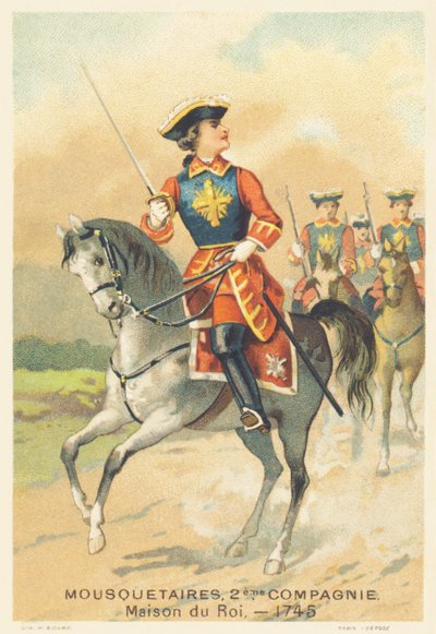 Mousquetaires, 2e compagnie, Maison du Roi en 1745 - French School