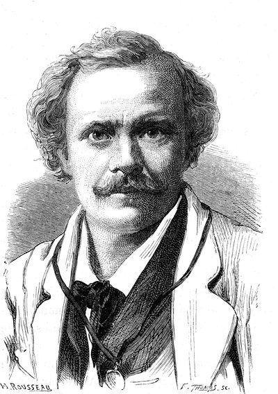Nadar (Gaspard Felix Tournachon) (1820-1910), écrivain, caricaturiste, aéronaute et photographe français. Gravure 1867 - French School