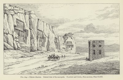 Naksh-i-Rustem, vue générale de la nécropole - French School