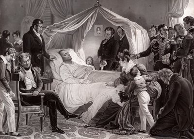 Napoléon Ier sur son lit de mort à Sainte-Hélène, 5 mai 1821, d