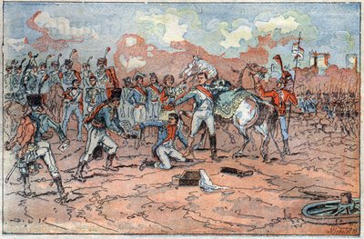 Napoléon Ier, blessé devant Ratisbonne - French School