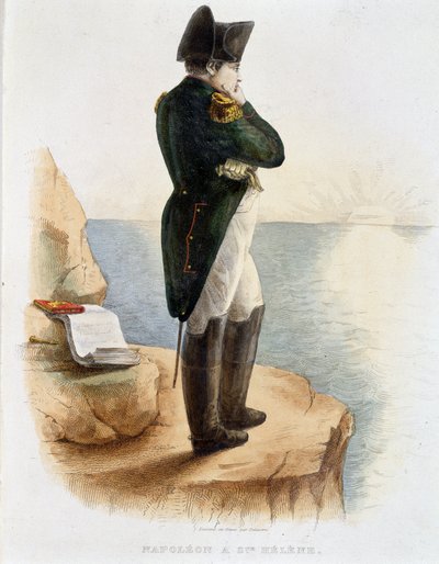 Napoléon à Sainte-Hélène - dans "Plutarque Français" - French School