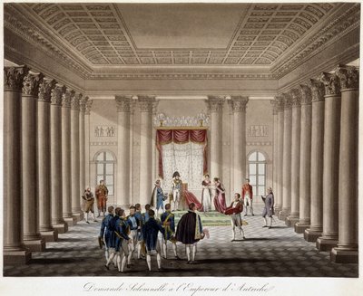 Napoléon demande Marie Louise en mariage à l