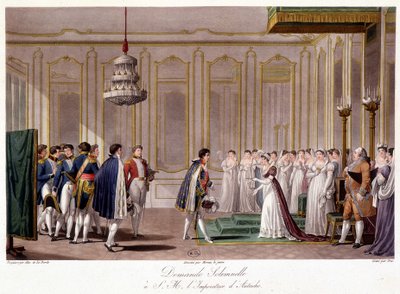 Napoléon demande Marie Louise en mariage à l
