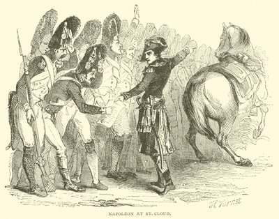 Napoléon à Saint-Cloud (gravure) - French School