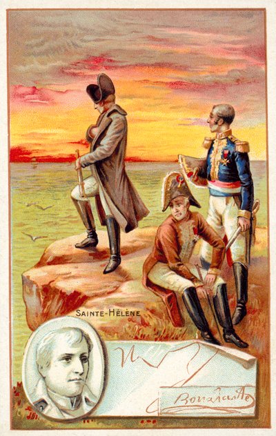Napoléon en exil à Sainte-Hélène - French School