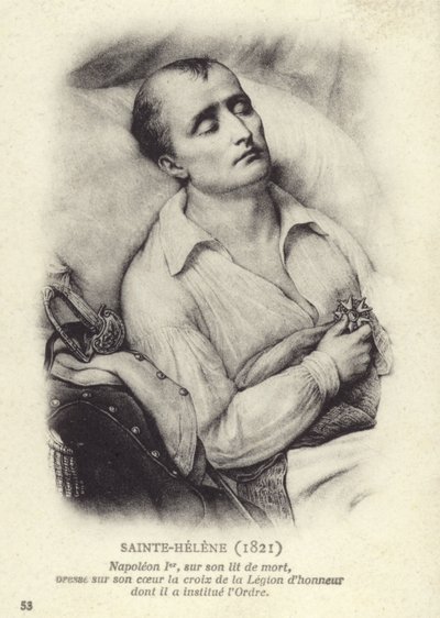 Napoléon sur son lit de mort - French School