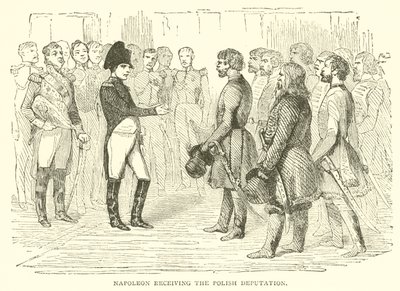 Napoléon recevant la députation polonaise (gravure) - French School