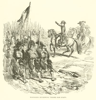 Napoléon passant en revue les troupes pour l